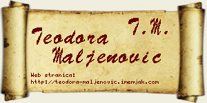 Teodora Maljenović vizit kartica